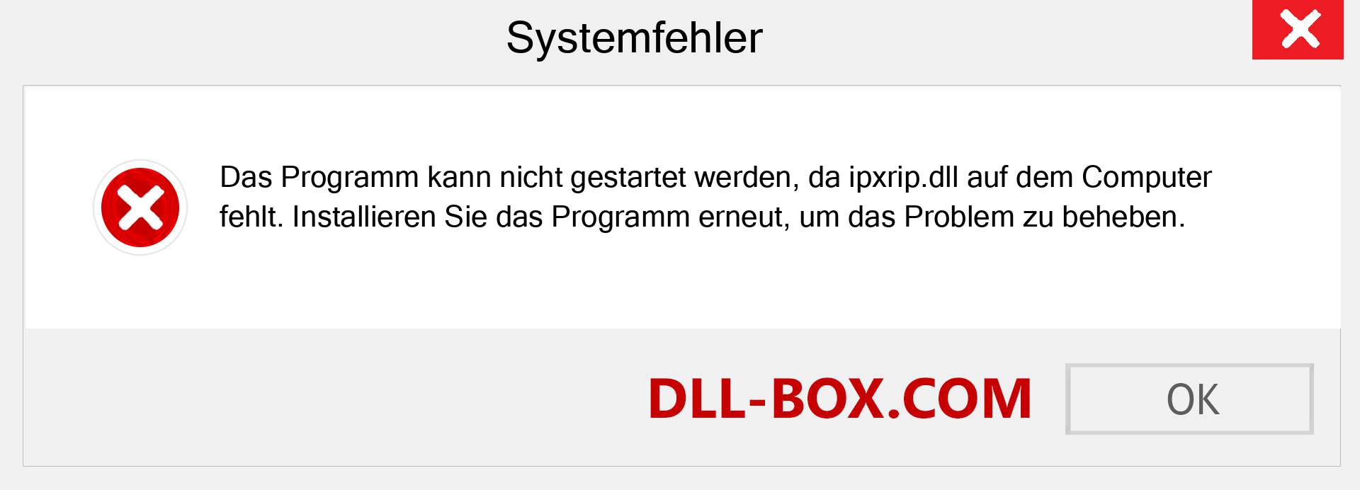 ipxrip.dll-Datei fehlt?. Download für Windows 7, 8, 10 - Fix ipxrip dll Missing Error unter Windows, Fotos, Bildern