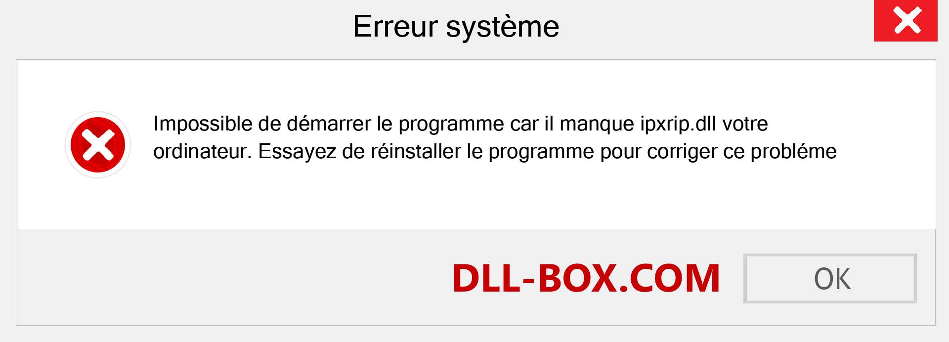 Le fichier ipxrip.dll est manquant ?. Télécharger pour Windows 7, 8, 10 - Correction de l'erreur manquante ipxrip dll sur Windows, photos, images